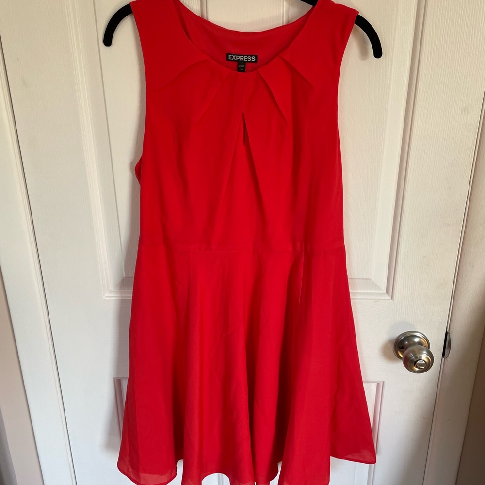 Coral Skater Dress